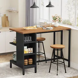 Installation Type ‎Freestanding. Prepare your food in a stylish atmosphere! The kitchen island with shelves will be...