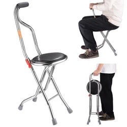This 2-in-1 Folding Cane Seat combines the dual functionality of a seat when opened and a cane when closed. Lightweight...