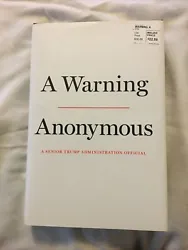 A WARNING BY ANONYMOUS almost like new