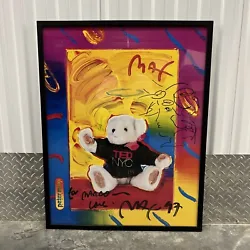 Peter Max Ted NYC 1997 Signed Poster w/Drawing Pop Art Lady Profile Original. Gauranteed 100% authentic, INK drawing of...