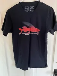 Patagonia T Shirt Mens S Short Sleeve Graphic Print Organic Cotton Black Fish.