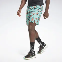 Take any endurance workout up a notch with these mens Reebok running shorts. They have a lightweight design that lets...