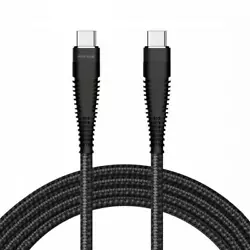 6ft Long Durable Braided Cable supports fast and PD charging. Ideal for charging and powering USB Type-C enabled...