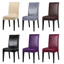 This chair cover fit for armless chair. Stretchy faux leather, thickness enough to cover the original chair color. Soft...