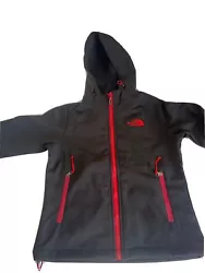 The North Face Full-zip Mens Size Small Black Red Zip-Pockets. My own opinion it looks like girl’s jacket not sure....