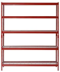Designed to hold up to 500 lbs. Each shelving unit is made from heavy duty steel for added durability. Can be installed...