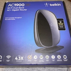 Belkin AC1900 Wi-Fi Dual-Band AC+ Gigabit Router - Black.