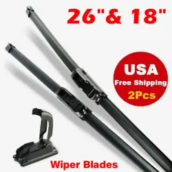 Includes:2 pieces genuine all-season wiper blades. Driver Side: one 26