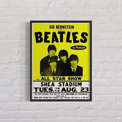 THE BEATLES ‘Shea Stadium’ 1966 Vintage Reprint Concert Poster.Poster measures 18 in. x 24 in.Printed in New York,...