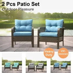 2X Patio Rattan Sofa Set Outdoor Garden Wicker Furniture Sectional Couch Chairs. Our patio Rattan Sofa set includes 2...