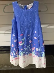 Tommy Bahama Girls Blue Sleeveless Mermaid Under The Sea Dress Fully Lined Sz 7. New with tags Armpit to armpit 13.5...