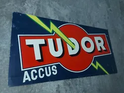 Plaque publicitaire de garage, batterie Tudor A prendre sur Marseille, pas denvoi !!!!!