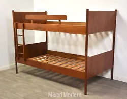 A beautiful set of mid century modern teak bunk beds made by Westnofa in Norway.