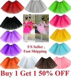 Solid color 3 layer tutu for toddler/girls. Girls Tutu Length:28-30cm. Product: 3-layer Net Yarn Mini Skirt. Material:...