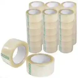 This heavy-duty adhesive tape rolls fit most standard tape dispensers. 36 Rolls Box - 110 Yards - 2 Mill Thickness. Our...