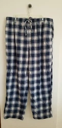 Foundry Mens 2XLT Blue Plaid Cotton Lounge Wear Pants in very good, gently used condition. Some slight piling from wash...