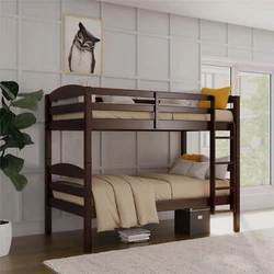 The Leighton is equipped with two full-length guardrails on the top bunk and a secure, easy-to-climb 4-step ladder...