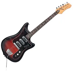 Guitare vintage Excelsior japonaise année 1960 dotée de 3 micros simples bobinage dun vibrato et dune configuration...