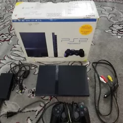 PlayStation 2 Slim - Region Code NTSC-U (USA Console). A/V Cables (Red, White, Yellow Cables to connect to the TV)....