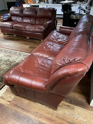 Two leather couches priced to sell asap. Extremely comfortable and besides the one spot on one of the couches arms,...