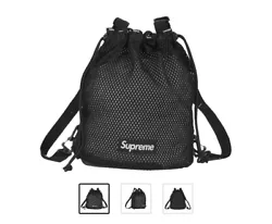 Supreme Mesh Small Backpack BLACK SS23 BNWT.