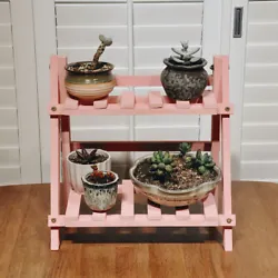 ✿ The 2 Tier Flower Pot Shelf is perfect for your outdoor space. Material: Pine wood. ✿ With the feature of...