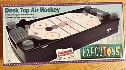 Table / Desk Top Air Hockey Table 15” Long - Executoys. Open and tested - new open boxArcade sounds with flipper and...