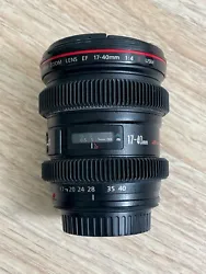 Fantastic lens that Ive been using for video. Youll notice that there are focus and zoom gears on the lens. There here...