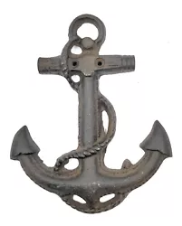 Cast iron wall mount anchor. Mounting screws not included.