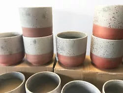 Other than the surface blemishes, the pots are 100% functional. Its 2-toned, the bottom is a terracotta-colored glaze...