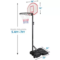 【Solid Structure】 - Constructed of heavy-duty steel, high density polyethylene backboard, a solid steel ring and an...
