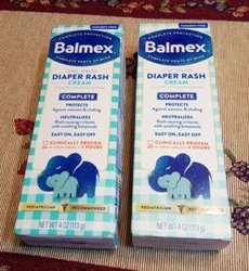 Lot Pack of 2 Balmex Complete Protection Baby Zinc Oxide Diaper Rash Cream. 4 oz per box.  Exp 4/25 and 8/25. ...