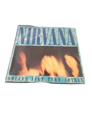 DISQUE VINTAGE 45 TOURS NIRVANA SMELLS LIKE TEEN SPIRIT vinyle GRUNGE ROCK 1991.