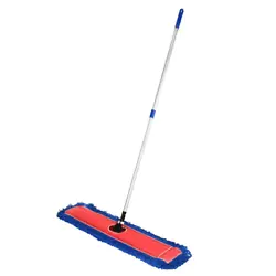 The Alpine Industries 48 in. This is a complete mop set with a mop head dressed in blue microfiber yarn that allows the...