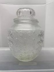 Anchor Hocking Glass Candy Jar Original Size 6”.