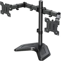 Screen Compatibility - The desktop monitor stand is a tilt, swivel, and rotatable desk mount for holding two...