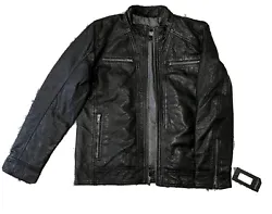 Milwaukee Leather SFM1860 Mens Black Leather Jacket with Front Zipper Closure. Brand new, never worn.