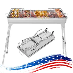 If you like, you can take this Portable Stainless Steel Grill into consideration. This grill is made of stainless...