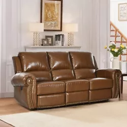 Embellished with bronze nailhead accents, the classic rolled-arm design symbolizes elegance. Chair Type：Theater...