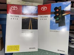 This OEM set includes two guides for the 2016 Toyota Camry - a quick reference guide and a warranty and maintenance...