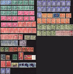 Lot 200 timbres oblitérés SUISSE CONFEDERATION HELVETIQUE 1906 à 1969.