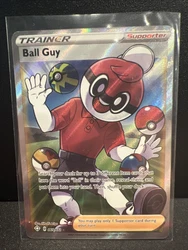 Pokemon Ball Guy 065/072 Shining Fates Full Art Holo Rare (M/NM).