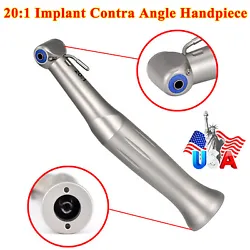 Contra Angle Head for BODE 20:1 Reduction Implant Surgery Contra Angle Handpiece. Max torque 75Ncm. Provides sufficient...