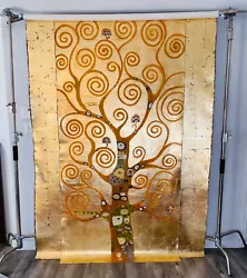 Canvas photography backdrop Gold Leaf /gold Leaf Tree of Life by Gustafson Klimt inspired . Hand made in the US,...