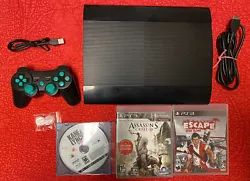 PlayStation 3 Super Slim in good working condition. * Comes with 3 Games Tested* 1 New Controller With USB Connector *...