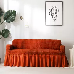 Specifications:   Material： 95% Polyester +5% Spandex Type: skirt sofa cover Color: Camel, Dark Coffee, Gray,...