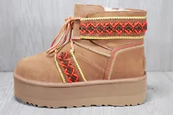 Style # 1138492. New UGG Classic Mini II BRAID PLATFORM Chestnut Suede Boots. Shoes with the original box will almost...
