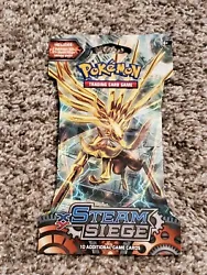 Pokemon 2016 XY Steam Siege Sleeved Booster Pack 10 Cards Unweighed New Sealed.  Brand new, unweighed product. Cover...