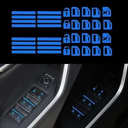 Car Window Lifter Luminous Button Sticker Switch Window Button Fluorescent Sticker. Color: luminous Blue. 1X Luminous...
