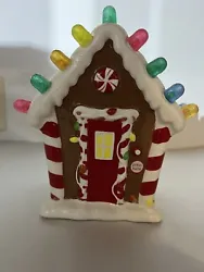 HALLMARK Vtg Christmas Gumdrop Gingerbread House Lights & Music 2008 READ*. The house does light up and play music, but...